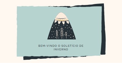 Bem-vindo ao solstício de inverno blue whimsical-color-block