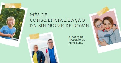 Consciência da síndrome de Down green modern-simple