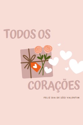 Todos os corações pink whimsical-color-block