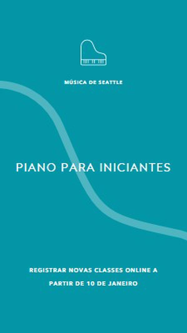 Aulas de piano blue modern-simple