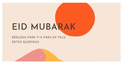 Bênçãos de Eid pink organic-simple