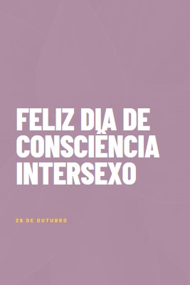 Feliz Dia de Sensibilização intersexo purple modern-bold