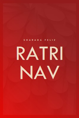 Feliz Sharada Navaratri red modern-simple