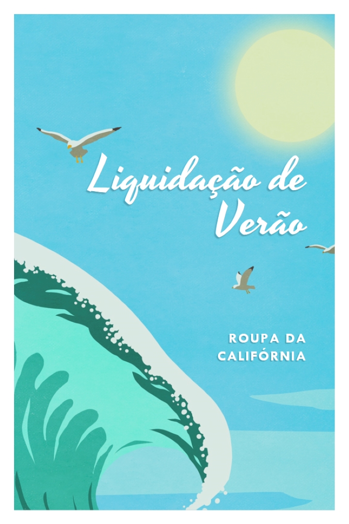 Anúncio de venda de verão blue vintage-retro