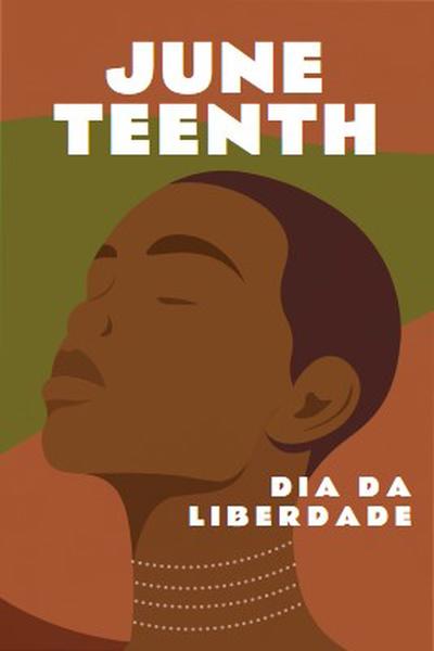 Homenageando Juneteenth brown modern-color-block