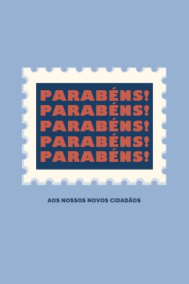 Parabéns aos nossos novos cidadãos blue modern-simple