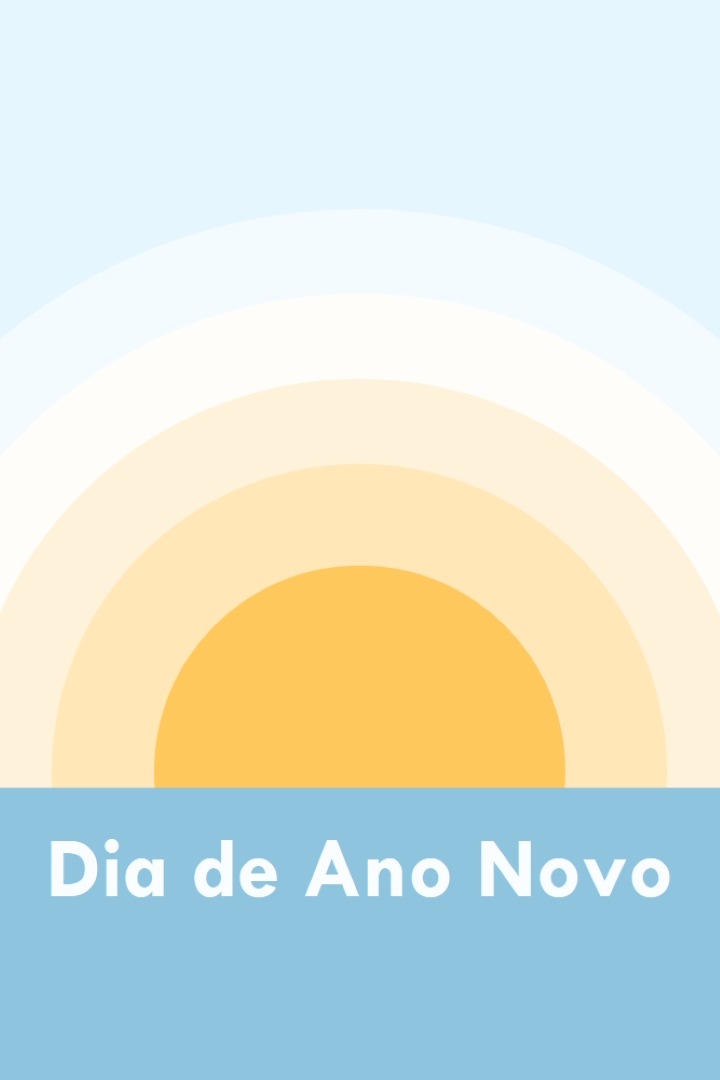 Sol do Dia de Ano Novo blue modern-simple
