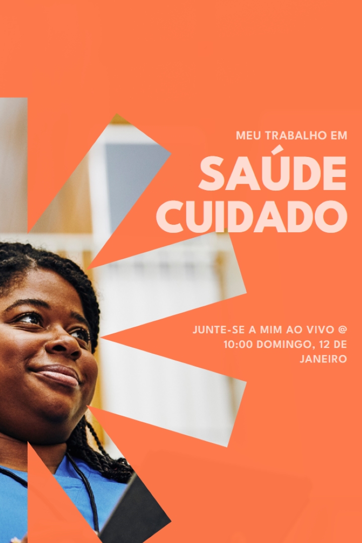 Herói da saúde orange modern-bold