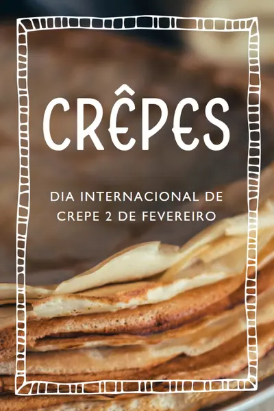 Um crepe de cada vez brown whimsical-line