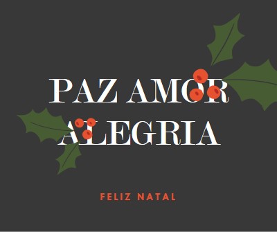 Paz, amor, alegria gray modern-simple