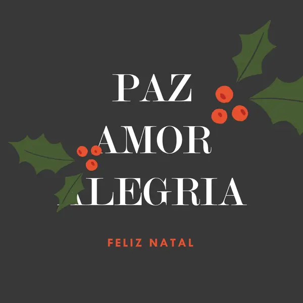 Paz, amor, alegria gray modern-simple