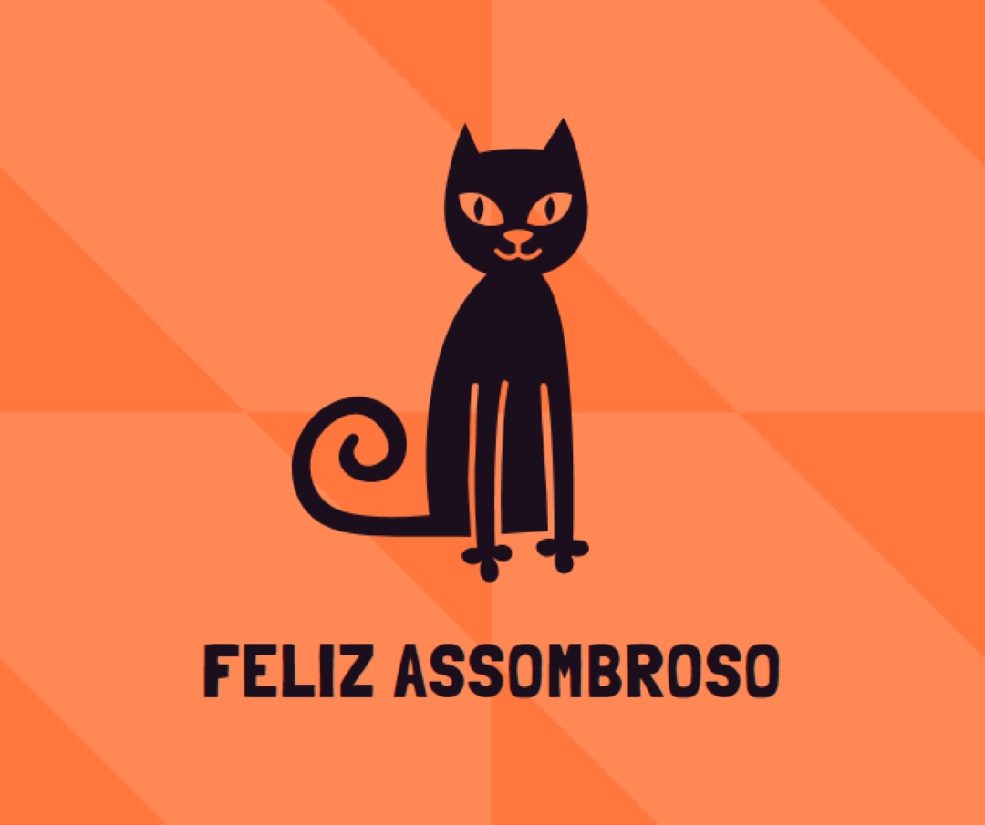 Assombração feliz orange whimsical-color-block
