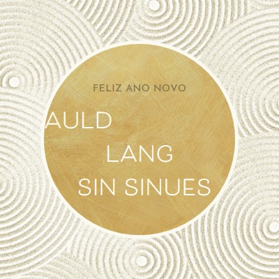 Feliz ano novo (auld lang syne) white modern-simple