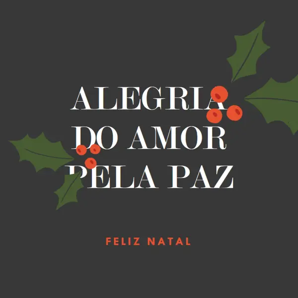 Paz, amor, alegria gray modern-simple