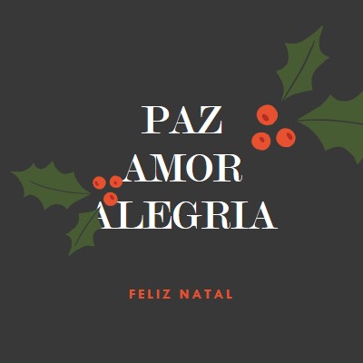 Paz, amor, alegria gray modern-simple