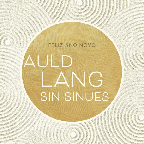 Feliz ano novo (auld lang syne) white modern-simple
