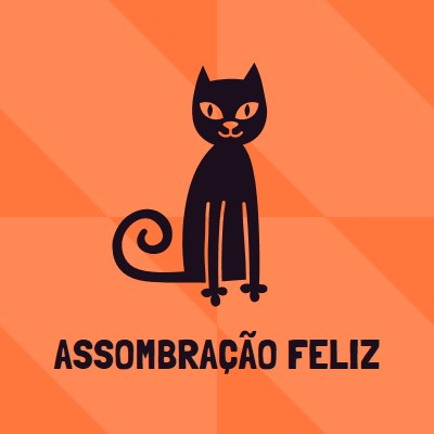 Assombração feliz orange whimsical-color-block