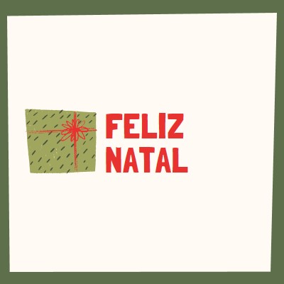 Feliz Presente de Natal white whimsical-color-block