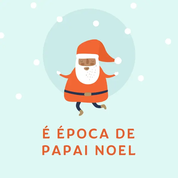 É época do Pai Natal. blue whimsical-color-block