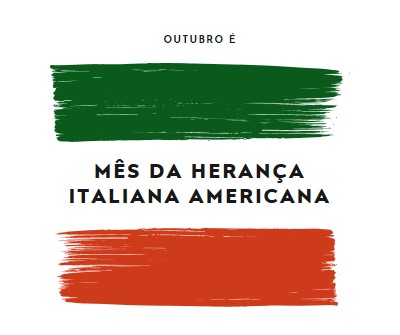 Celebrar a herança italiana americana white modern-bold