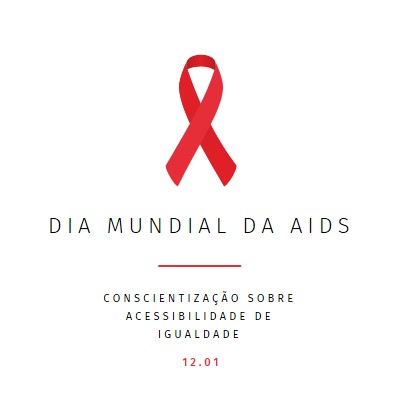 Conscientização sobre aids white modern-simple