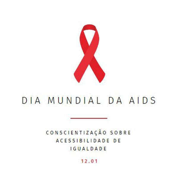 Conscientização sobre aids white modern-simple