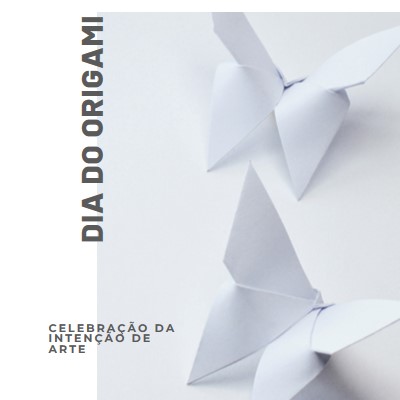 Dia do Origami white modern-simple