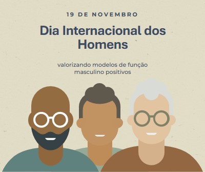 Dia Internacional dos Homens gray modern-color-block