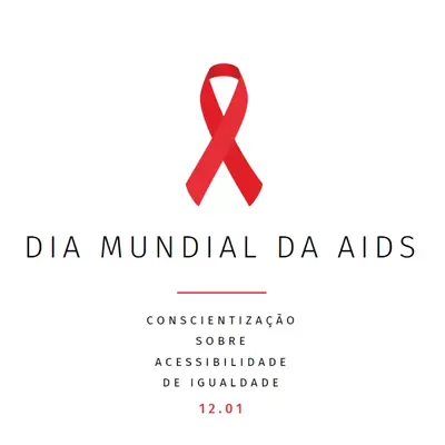 Conscientização sobre aids white modern-simple