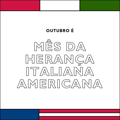 Mês da herança italiana americana white vintage-retro