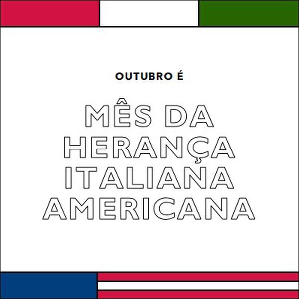 Mês da herança italiana americana white vintage-retro