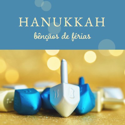 Ter um Hanukkah feliz yellow modern-simple