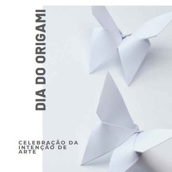 Dia do Origami white modern-simple