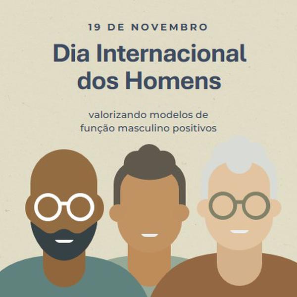 Dia Internacional dos Homens gray modern-color-block