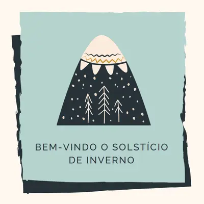 Bem-vindo ao solstício de inverno blue whimsical-color-block