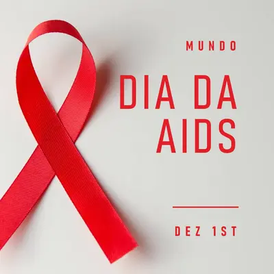 Conscientização sobre aids gray modern-simple