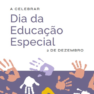 Comemoração do dia da educação especial purple whimsical-color-block