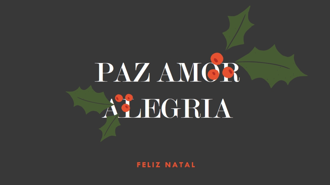 Paz, amor, alegria gray modern-simple