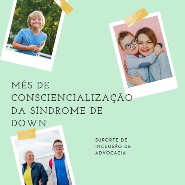 Consciência da síndrome de Down green modern-simple