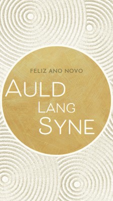 Feliz ano novo (auld lang syne) white modern-simple