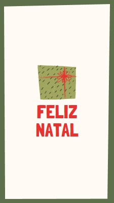 Feliz Presente de Natal white whimsical-color-block