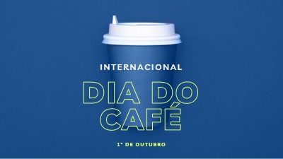 Cultura do café blue modern-bold