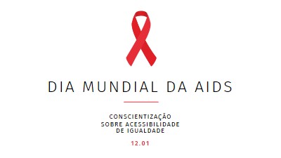 Conscientização sobre aids white modern-simple