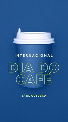 Cultura do café blue modern-bold