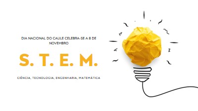 Ciência, tecnologia, engenharia, matemática yellow modern-simple