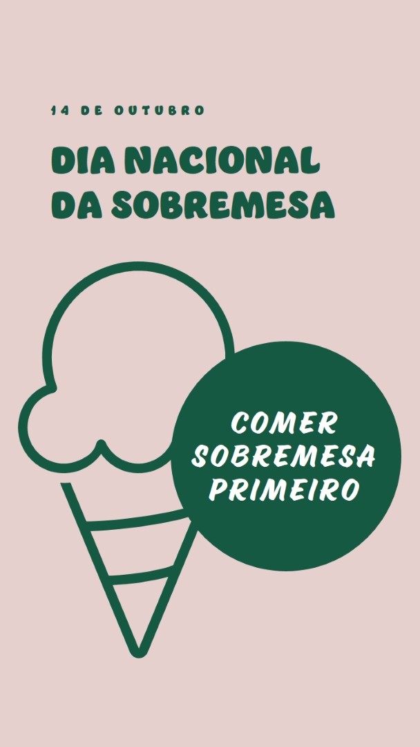 Dia Nacional da Sobremesa pink vintage-retro