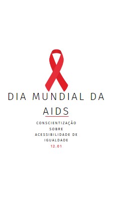 Conscientização sobre aids white modern-simple