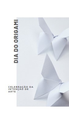 Dia do Origami white modern-simple