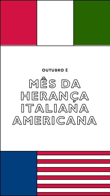 Mês da herança italiana americana white vintage-retro