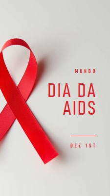 Conscientização sobre aids gray modern-simple